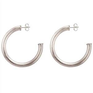NEW SHEILA FAJL women's arlene large hoops in silver